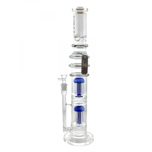 Chill Glass - 20.4" Chill Glass Double Tree Perc Water Pipe - [JLA-74]